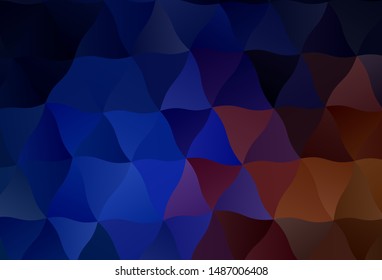 Dark Blue, Red vector low poly layout. A sample with polygonal shapes. Completely new template for your banner.