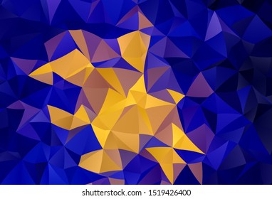 Dark Blue, Red vector low poly texture. Creative geometric illustration in Origami style with gradient. Best triangular design for your business.