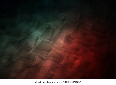 Azul oscuro, rojo vector bajo fondo de polo. Ilustración abstracta poligonal con gradiente. Diseño poligonal para su sitio web.