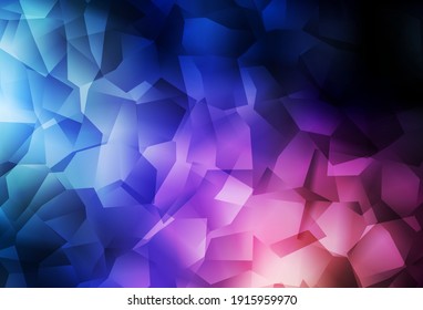 Azul oscuro, vector rojo baja textura de poli. Ilustración creativa de estilo medio-tono con triángulos. Nuevo diseño para su negocio.