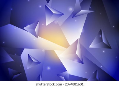 Dark Blue, Red vector low poly background. Polygonal abstract illustration with gradient. Brand new style for your business design.