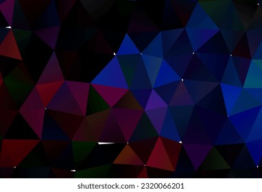 Dark Blue, Red vector low poly texture. Colorful illustration in Origami style with gradient.  Completely new design for your business.