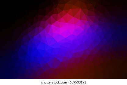 Dark Blue, Red vector Low poly crystal background. Polygon design pattern. Low poly illustration, low polygon background.