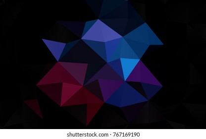 Dark Blue, Red vector low poly template. A sample with polygonal shapes. The completely new template can be used for your brand book.