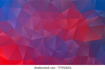 Dark Blue, Red vector low poly background. Colorful illustration in abstract style with gradient. Brand-new design for your business.