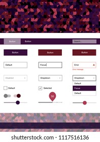 Dark Blue, Red vector Material Design Kit with dots. Simple Material Design Kit with colorful dots in header. Beautiful layout for websites, landing pages.