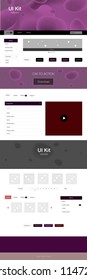 Dark Blue, Red vector Material Design Kit with liquid shapes. Shining curly illustration in marble style with gradient. This sample is for your landing page.