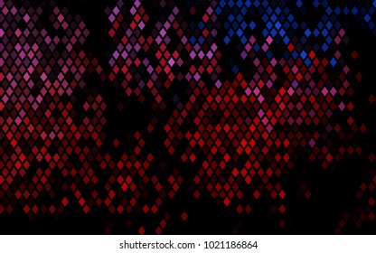 Dark Blue, Red vector modern geometrical background. Abstract template. Geometric pattern in square style with gradient.