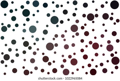Dark Blue, Red vector modern geometrical circle abstract background. Dotted texture template. Geometric pattern in halftone style with gradient. 