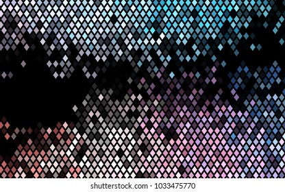 Dark Blue, Red vector modern geometrical background. Abstract template. Geometric pattern in square style with gradient.