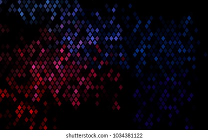 Dark Blue, Red vector modern geometrical background. Abstract template. Geometric pattern in square style with gradient.