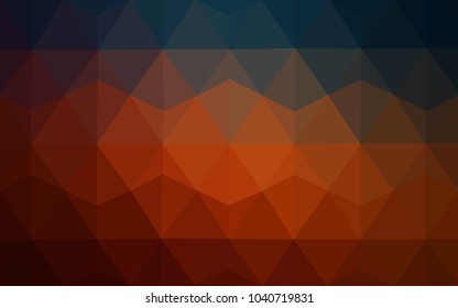 Dark Blue, Red vector modern geometrical abstract background. Texture, new background. Geometric background in Origami style with gradient. 