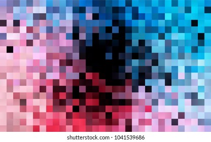 Dark Blue, Red vector modern geometrical background. Abstract template. Geometric pattern in square style with gradient.