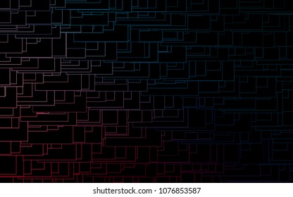 Dark Blue, Red vector modern geometrical background. Abstract template. Geometric pattern in square style with gradient.