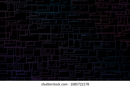 Dark Blue, Red vector modern geometrical background. Abstract template. Geometric pattern in square style with gradient.