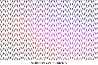 Dark Blue, Red vector modern geometrical circle abstract background. Dotted texture template. Geometric pattern in halftone style with gradient. 