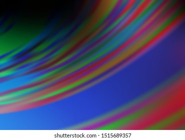 Dark Blue, Red vector modern bokeh pattern. A vague abstract illustration with gradient. A completely new template for your design.
