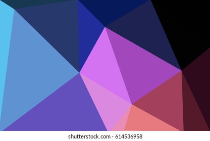Dark Blue, Red vector modern geometrical abstract background. Texture, new background. Geometric background in Origami style with gradient. 
