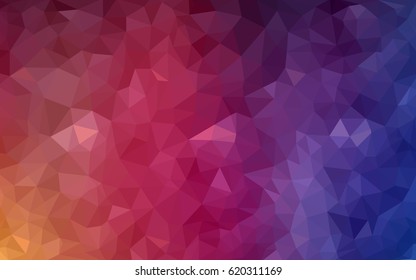 Dark Blue, Red vector modern geometrical abstract background. Texture, new background. Geometric background in Origami style with gradient. 