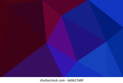 Dark Blue, Red vector modern geometrical abstract background. Texture, new background. Geometric background in Origami style with gradient. 