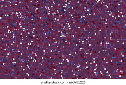 Dark Blue, Red vector modern geometrical circle abstract background. Dotted texture template. Geometric pattern in halftone style with gradient. 