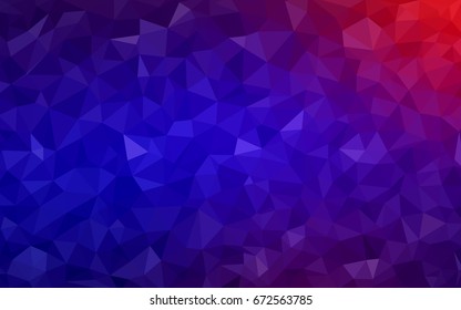 Dark Blue, Red vector modern geometrical abstract background. Texture, new background. Geometric background in Origami style with gradient. 