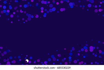 Dark Blue, Red vector modern geometrical circle abstract background. Dotted texture template. Geometric pattern in halftone style with gradient. 