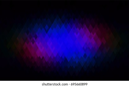 Dark Blue, Red vector modern geometrical background. Abstract template. Geometric pattern in square style with gradient.