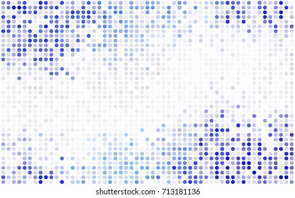Dark Blue, Red vector modern geometrical circle abstract background. Dotted texture template. Geometric pattern in halftone style with gradient. 