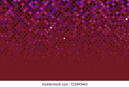 Dark Blue, Red vector modern geometrical circle abstract background. Dotted texture template. Geometric pattern in halftone style with gradient. 