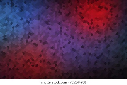 Dark Blue, Red vector modern geometrical circle abstract background. Dotted texture template. Geometric pattern in halftone style with gradient. Dark Blue, Red vector modern geometrical circle abstract background. Dotted texture template. Geometric pattern in halftone style with gradient.