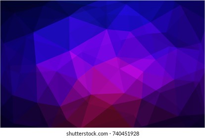 Dark Blue, Red vector modern geometrical abstract background. Texture, new background. Geometric background in Origami style with gradient. 