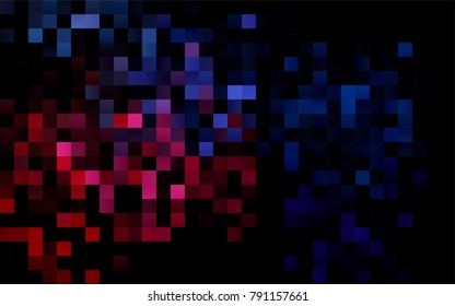 Dark Blue, Red vector modern geometrical background. Abstract template. Geometric pattern in square style with gradient.