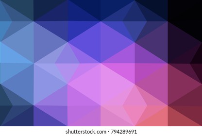 Dark Blue, Red vector modern geometrical abstract background. Texture, new background. Geometric background in Origami style with gradient. 