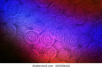Dark Blue, Red vector natural abstract design. Doodle illustration of roses in Origami style with gradient. Hand painted design for web, wrapping, wallpaper.