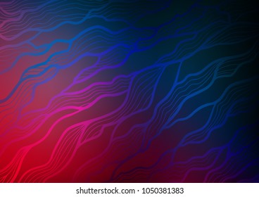 Dark Blue, Red vector natural abstract texture. Brand-new colored illustration in blurry style with doodles. Hand painted design for web, leaflet, textile.