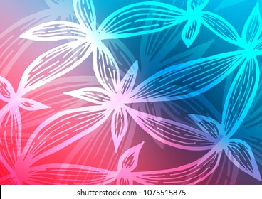 Dark Blue, Red vector natural abstract texture. Brand-new colored illustration in blurry style with doodles. A completely new template for your business design.