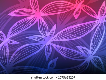 Dark Blue, Red vector natural elegant pattern. Creative illustration in blurred style with doodles and Zen tangles. The completely new template can be used for your brand book.