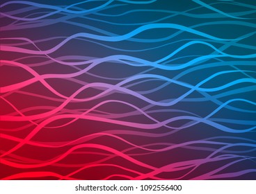 Dark Blue, Red vector natural abstract pattern. Blurred decorative design in Indian style with Zen tangles. A completely new template for your business design.