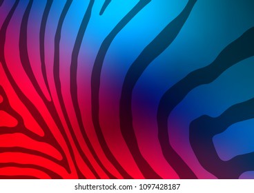 Dark Blue, Red vector natural elegant background. Colorful illustration in abstract style with doodles and Zen tangles. The best blurred design for your business.