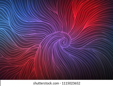 Dark Blue, Red vector natural abstract pattern. Decorative shining illustration with doodles on abstract template. The elegant pattern can be used as a part of a brand book.