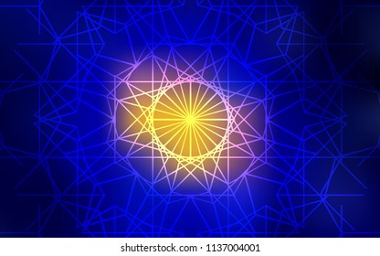 Dark Blue, Red vector natural abstract design. A vague abstract illustration with doodles drawn by child in Indian style. The elegant pattern can be used as a part of a brand book.