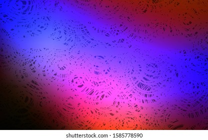 Dark Blue, Red vector natural abstract design. Doodle illustration of roses in Origami style with gradient. Hand painted design for web, wrapping, wallpaper.