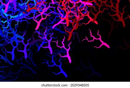 Dark Blue, Red vector natural background with leaves, branches. Modern abstract illustration with leaves and branches. Pattern for heads of websites, designs.