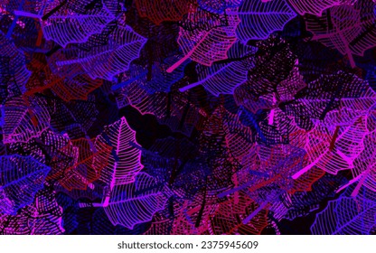 Dark Blue, Red vector natural background with leaves. Creative illustration in blurred style with leaves. Elegant pattern for your brand book.