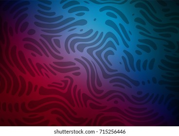 Dark Blue, Red vector natural elegant pattern. Blurred decorative design in Indian style with lines. The doodle design can be used for your web site.