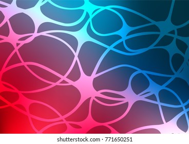 Dark Blue, Red vector natural abstract texture. Shining colored illustration with doodles in Zen tangle style. Hand painted design for web, leaflet, textile.