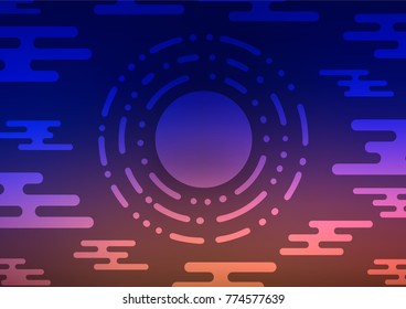 Dark Blue, Red vector natural abstract texture. Colorful illustration in abstract style with doodles and Zen tangles. The best blurred design for your business.