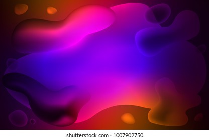 Dark Blue, Red vector pattern with lines, ovals. A sample with blurred bubble shapes. The best blurred design for your business.