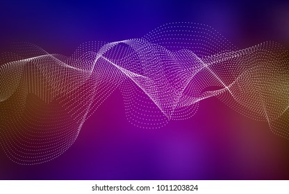 Dark Blue, Red vector pattern with spheres.